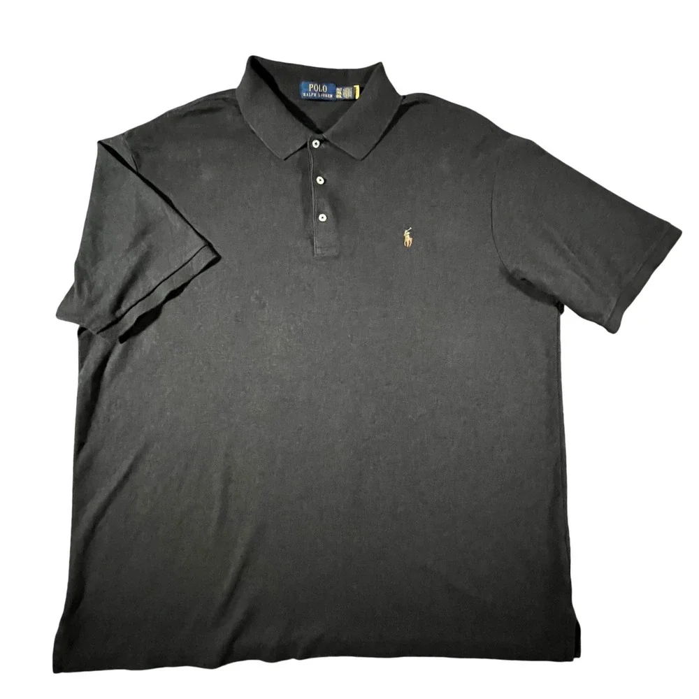 Polo Ralph Lauren Polo Shirt Mens 2XLT Gray Pony Big & Tall Short Sleeve